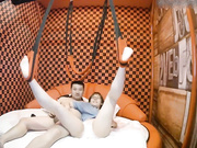 主题情趣宾馆楞头男性福的让人羡慕眼镜骚女友浪得不行特意穿上情趣衣跳骚舞女上位屁股扭的带感全程主动