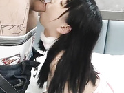 满身纹身社会小哥和极品美乳可爱小女友啪啪