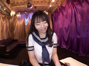 [LUKE-031] 見つめて囁き密着誘惑 敏感すぎてイキまくりモチモチ美巨乳女子校生 北川蓮 - 1of5