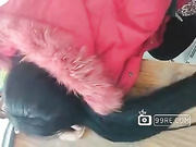 偷射到女同事头发上（下）