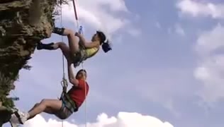 空中绳索 高难度动作