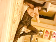 高级绿茶婊唐馨BABY开档黑丝无圣光艳舞