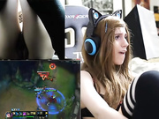 主播Lana Rain边自慰边直播游戏LOL 2小时超
