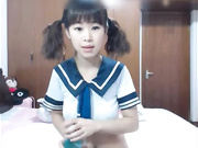 国产可爱萌蠢大胸妹子自慰秀