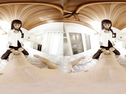 Hot Asian slut makes a footjob and suck your cock